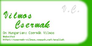vilmos csermak business card